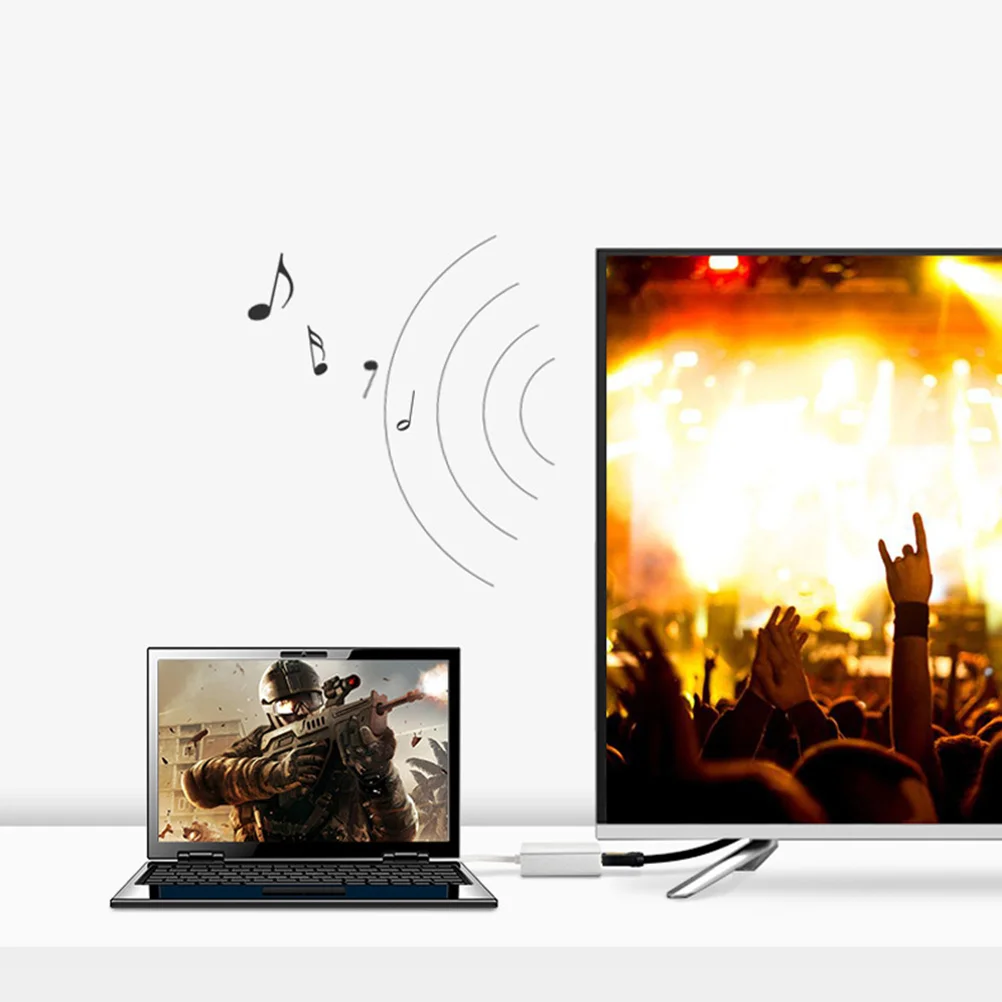 USB 3.0 to Video Adapter Cable Silver 1080p Hd Output for Laptop Pc Projector Multi-Screen Support Hdtv Adapter