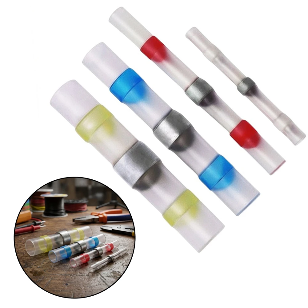 Automotive Grade Heat Shrink Solder Terminals 110PCS with Dual Waterproof Rings for Electrical Connection Stability