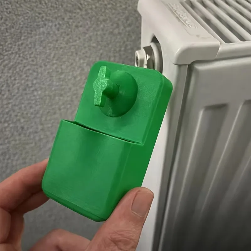 Radiator Bleed Key with Water Collection Box No Spill Radiator Vent Tool for Heating System Maintenance & Valve Adjustment