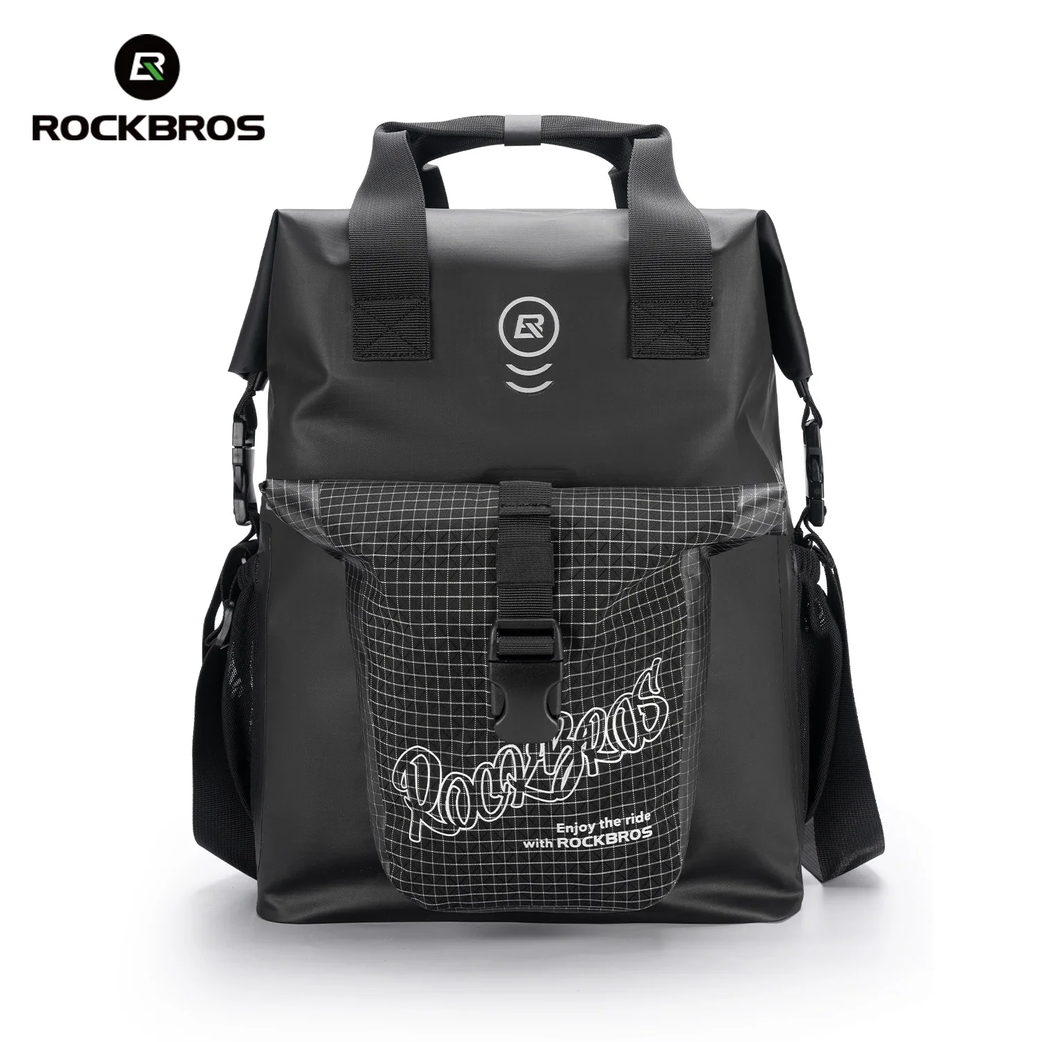 ROCKBROS Folding Bike Front Bag 18L Large Capacity Shoulder Strap Design Multifunctional Bag Suitable for Brompton Folding Bikes