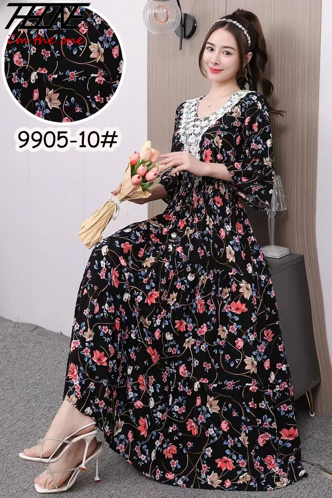 Vestido Feminino Para Mujer Maxi Abito Lungo in Pizzo per Le Donne 2025 Estate Abiti Indiani Robe Boho Floreale Coreano Casual Vacanza