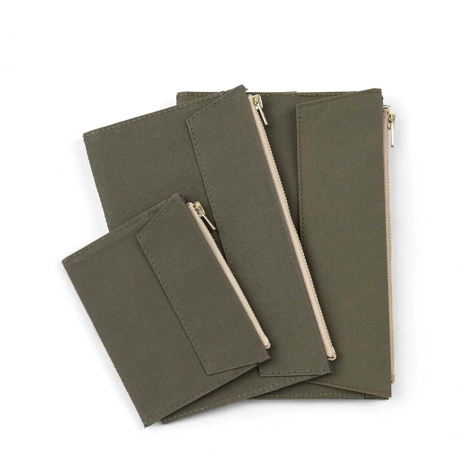 Vintage Storage Bag for Midori Travelers Notebook Zipper Pocket Retro Canvas Card Holder File Bag School Stationery