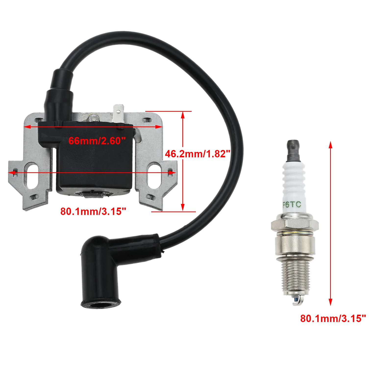 GCV160 Ignition Coil for Honda 30500-ZL8-004 30500-ZL8-014 30500-ZOJ-003 GCV135 GCV160 HRR216 Lawn Mower Engine with Spark Plug