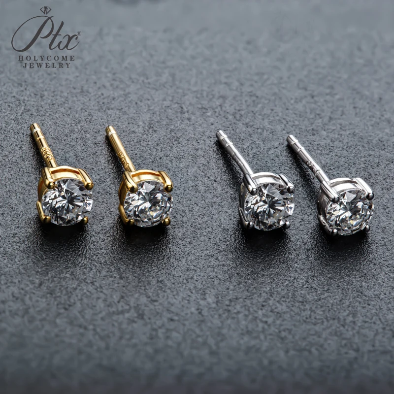 Laborgezüchtete Diamant-Ohrstecker 3mm Runde Form 925 Sterling Silber Vierkant-Fassung Edles Geschenk Großhandel Holycome Schmuck – Detail 18
