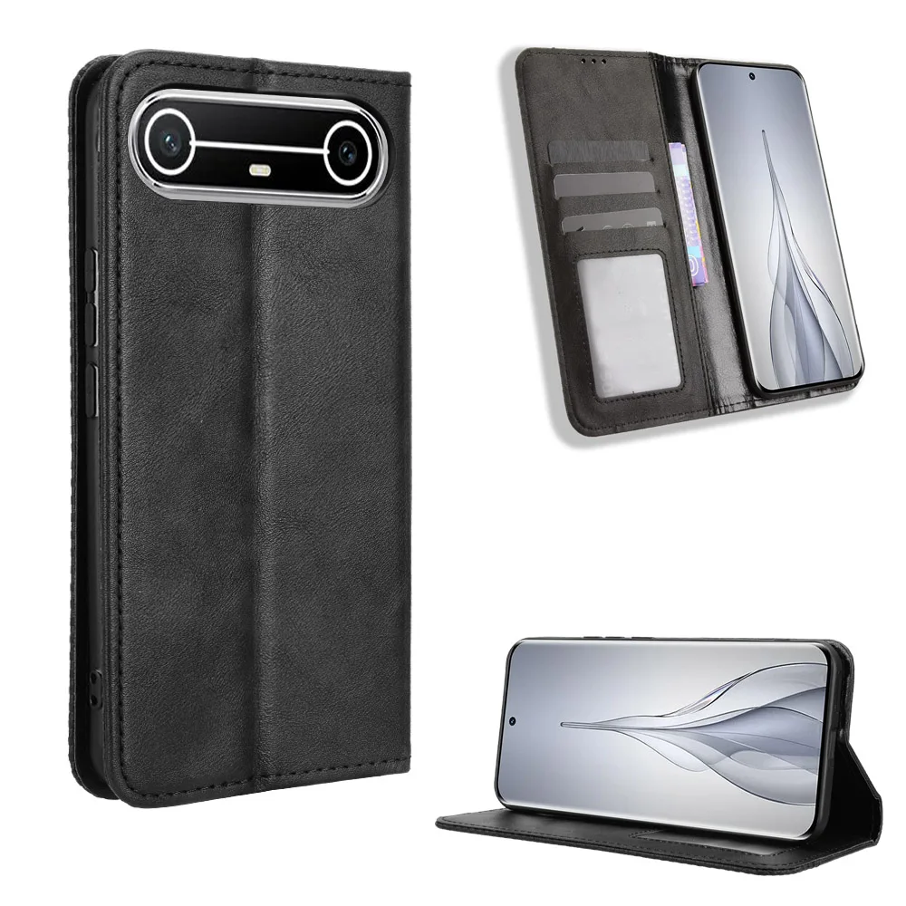 

For Tecno Pova Slim 5G Luxury Flip PU Leather Magnetic Adsorption Case For Tecno Spark Slim 5G Phone Bag