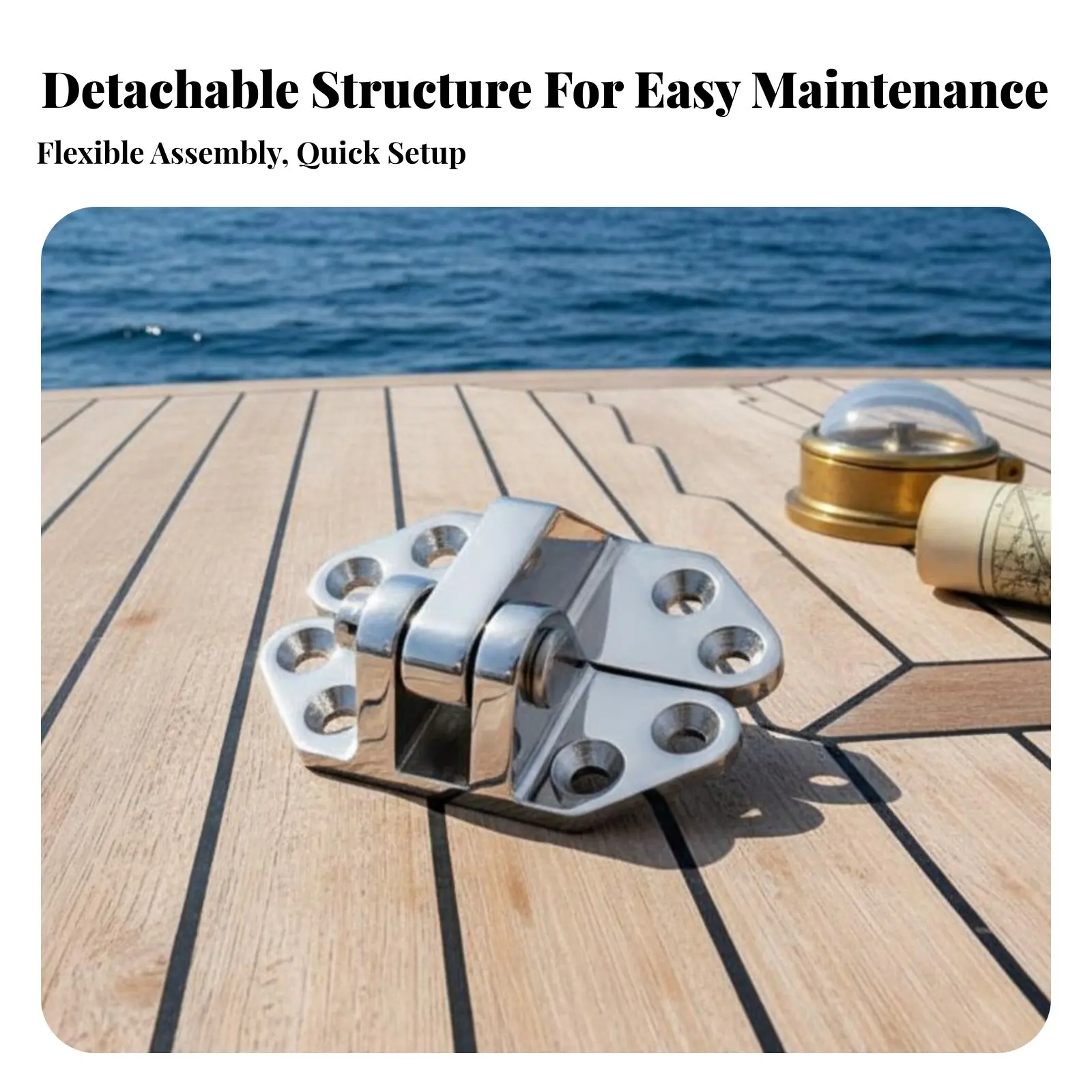 

Петля из нержавеющей стали 316, устойчивая к соленой воде, прочная, съемная, с зеркальной полировкой, фурнитура для зеркальной полировки