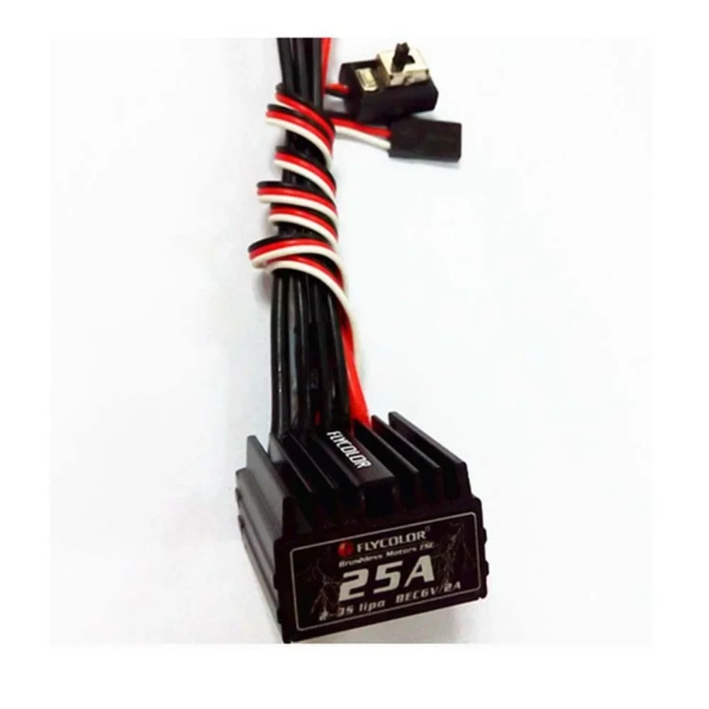FLYCOLOR 25A ESC 2-4S Бессенсорный бесщеточный электронный регулятор скорости для радиоуправляемого автомобиля 1/18 1/16 FLYCOLOR 25A ESC 2-4S Бессенсорный бесщеточный электронный регулятор скорости для радиоуправляемого автомобиля 1/18 1/16