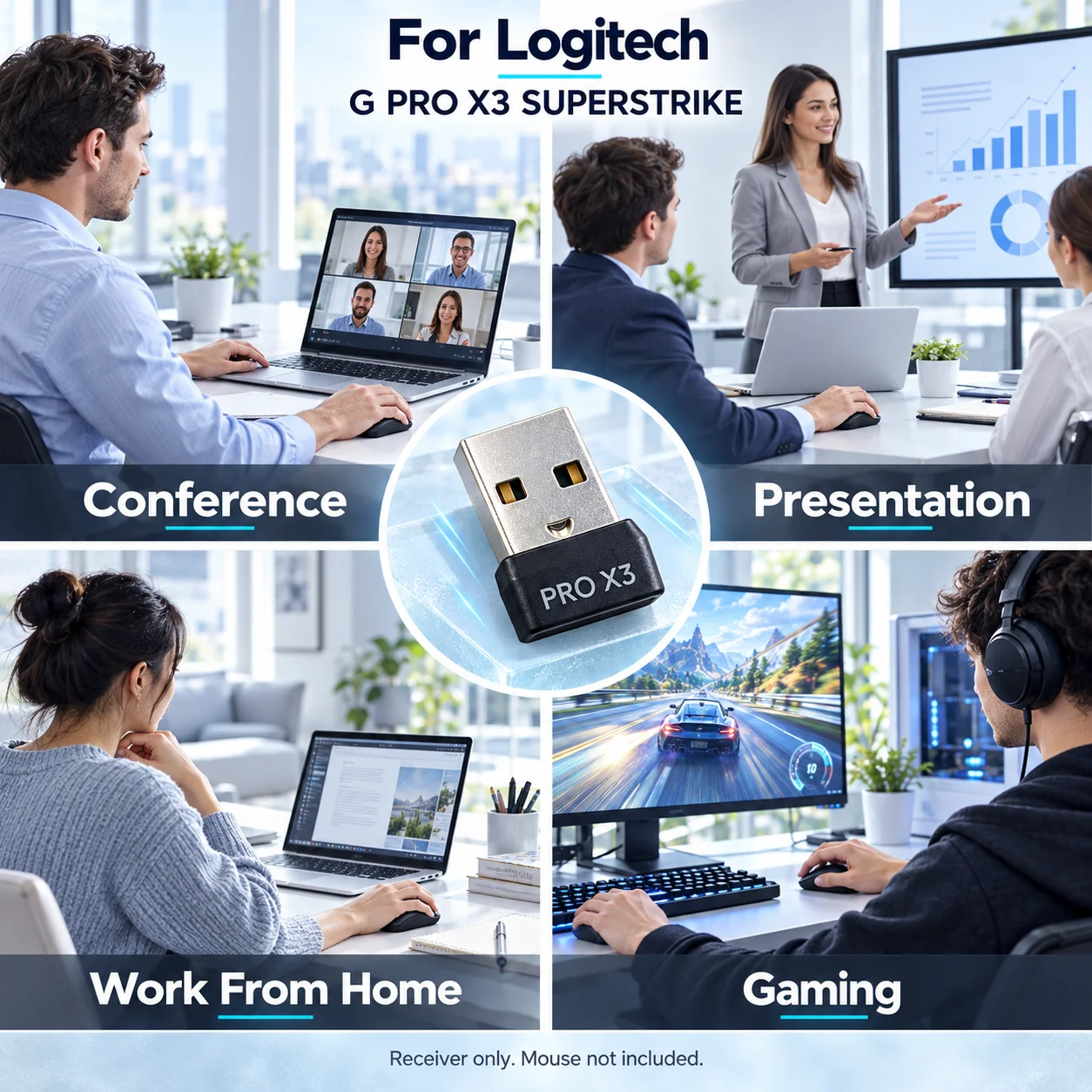 USB Receiver For Logitech G PRO X3 SUPERSTRIKE - Mouse USB Siginal Receiving Adapter Replacement Accessories 2026 NEW
