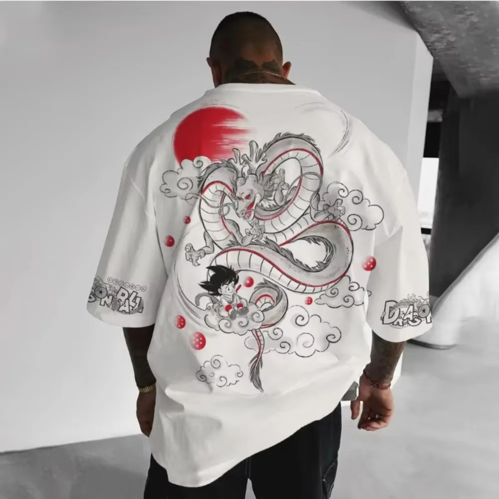 

Dragon Ball Men's T-shirt God Wukong God Dragon Japanese Anime Summer Men's and Women's Short Sleeved Parent Child Clothing