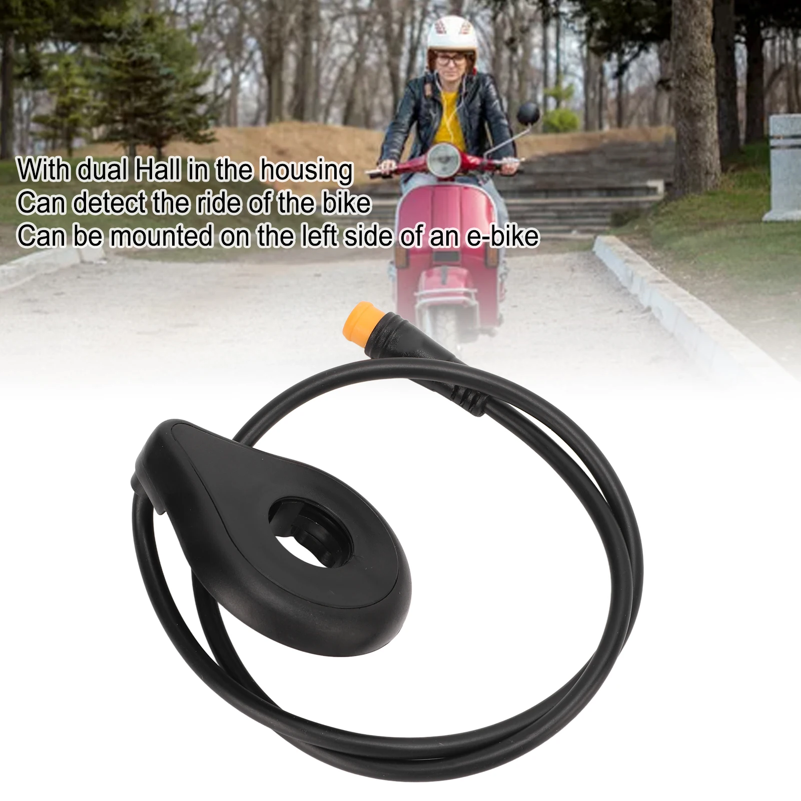 Elektrischer Pedalsensor, 12 Magnete, Sensor für Elektrofahrräder, wasserdichte Schnittstelle, hohe Genauigkeit, Dual-Halle für Elektrofahrräder