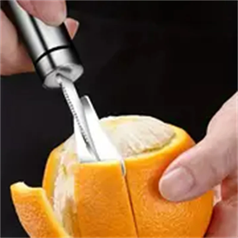 Stainless Steel Orange Grapefruit Peeler Practical Fruit Opener Skinning Knife Vegetables Peeling Cutter Kitchen Supplies