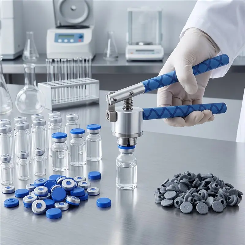A84E-13Mm Flip Crimper Flip Caps Crimper 100 Pcs Flip Caps And 100 Pcs Rubber Stoppers Are Included