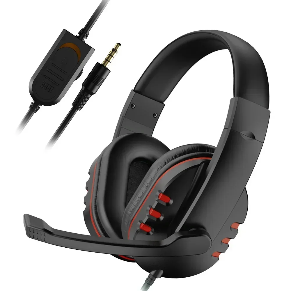 With Microphone Headphones 3.5mm Wired Gaming Headset Earphones Music For PS4 Play Station 4 Game PC Chat computer