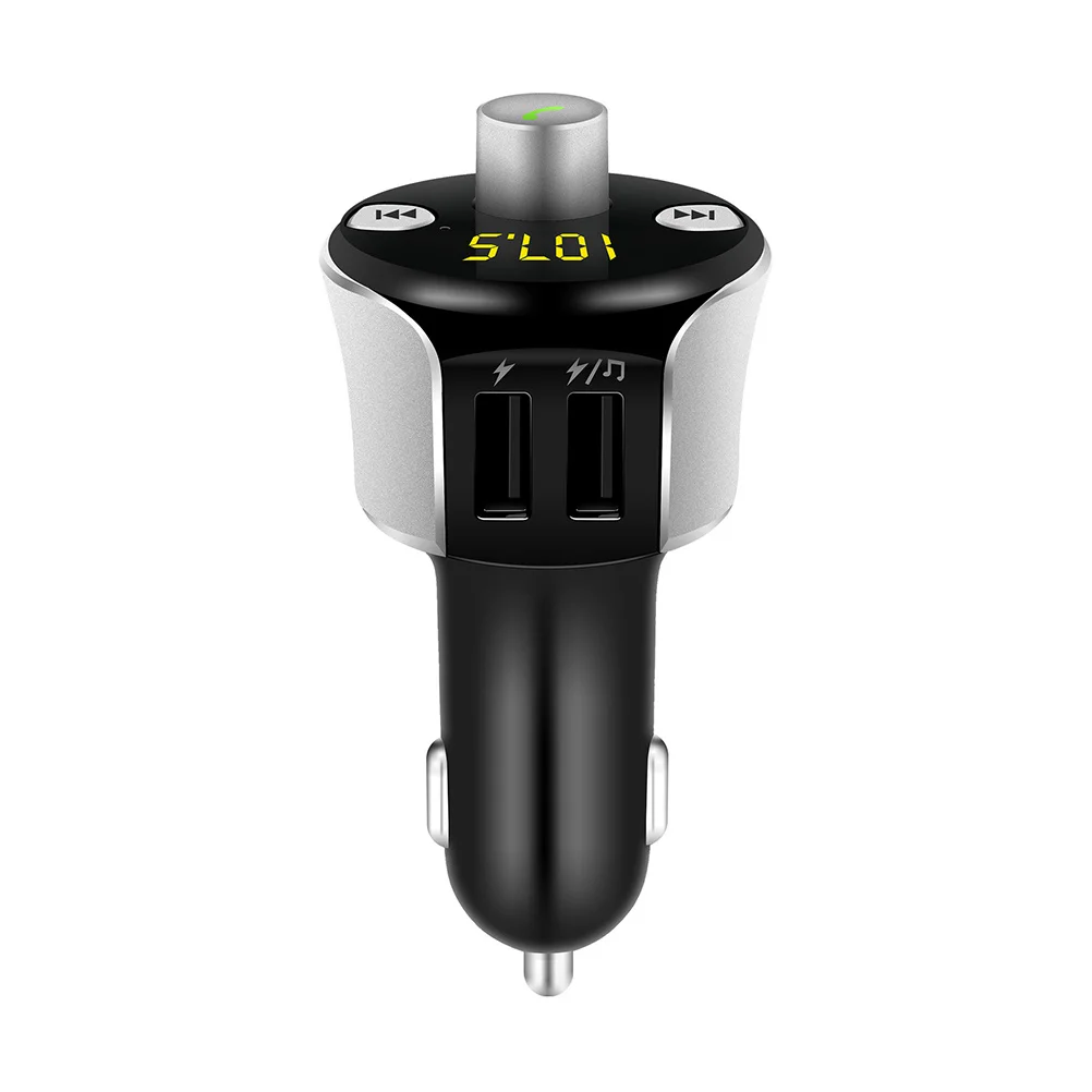 

Car Mounted Mp3 Transmitter Usb Hands-Free Calling T- Output Multi-Function Media Player For Car