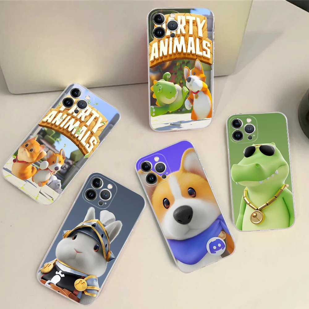 

Game P-Party A-Animals Mousepad Silicone Soft for iphone 15 14 13 12 11 Pro Mini XS MAX 8 7 6 Plus X XS XR Cover