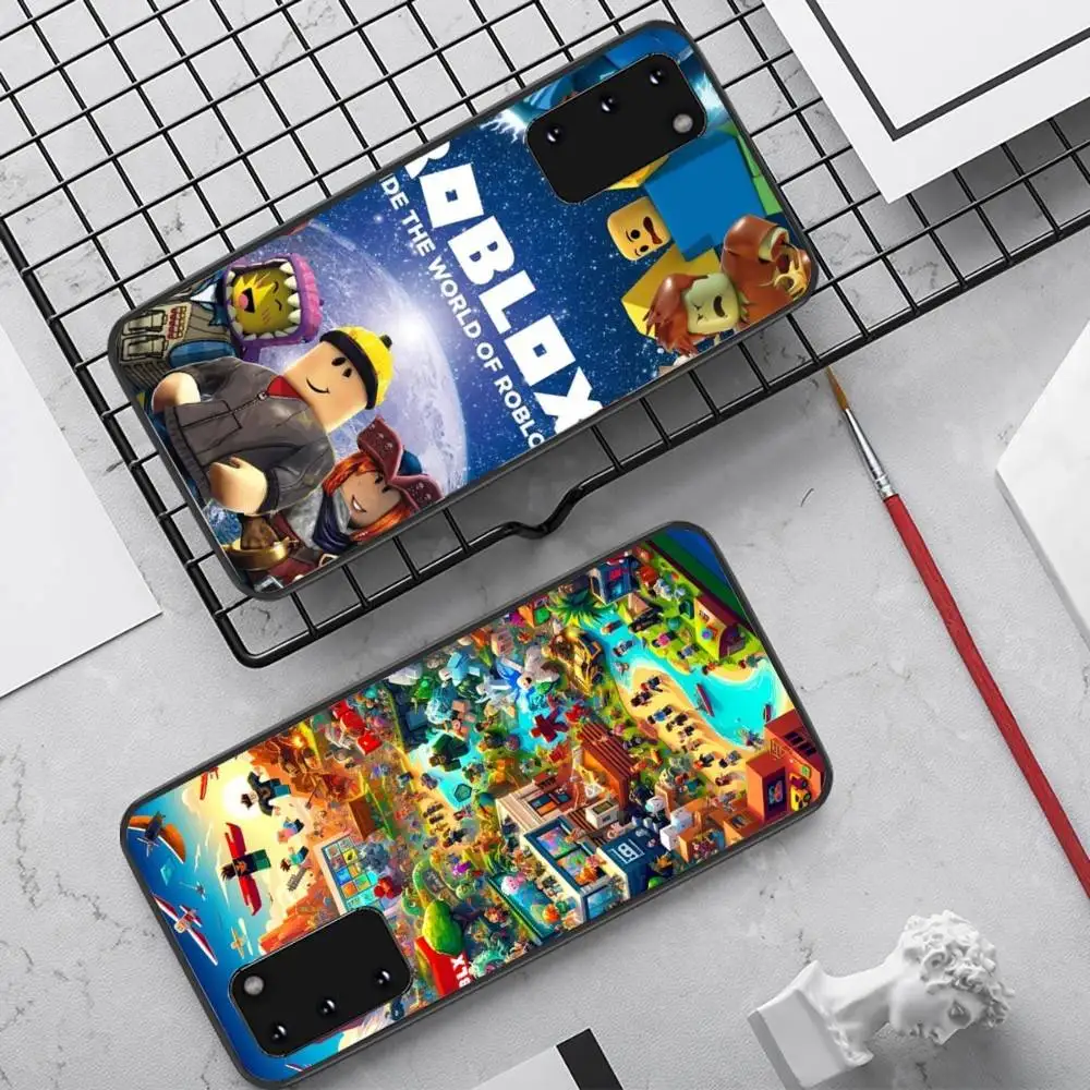 حافظة هاتف R-Roblox لعبة شعبية لهاتف سامسونج S 24 Fe 25 Ultra Plus 20 Lite 21 30 22 23 24 22 Ultra 5G Fundas