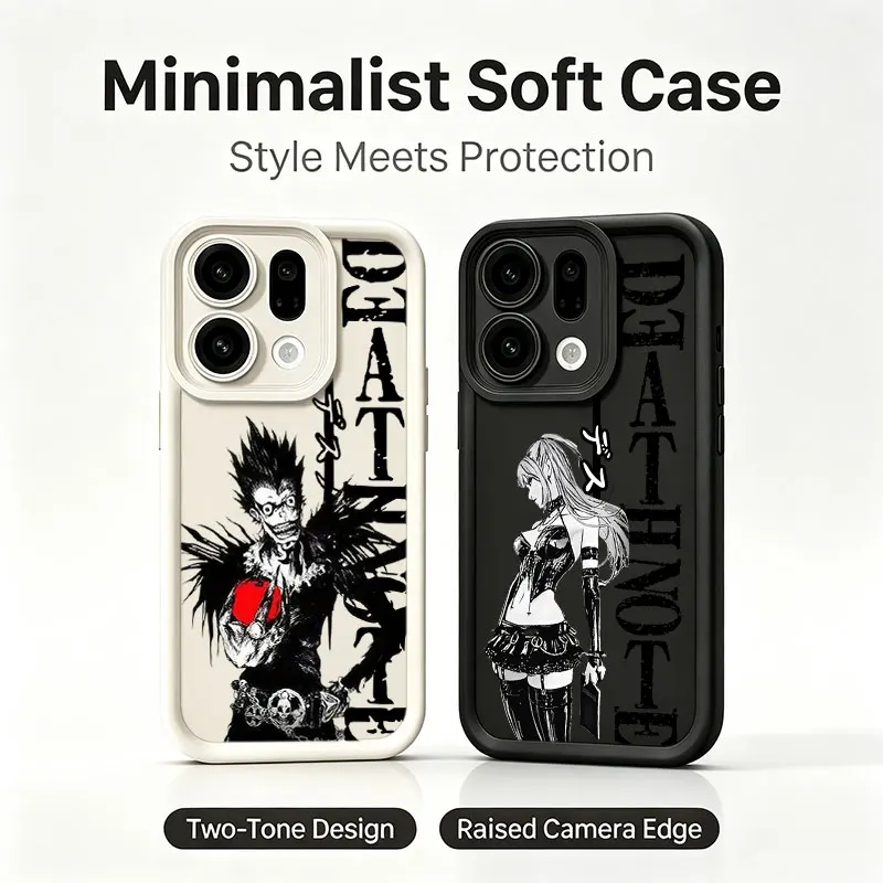 Anime Death Note Shockproof Phone Case For OPPO A5 A6 Pro A5X A6X A16 A17 A54 A57 A60 A73 A77 A79 A80 A93 F19 F21 Find X9 Pro