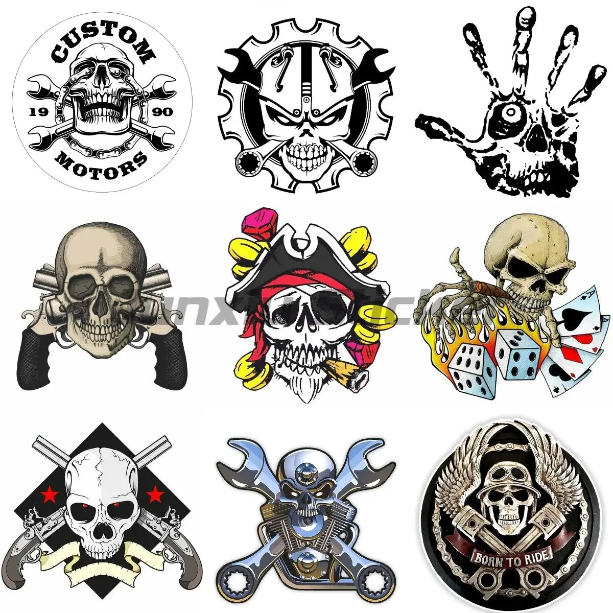 

Car Sticker Funny Skull Automobiles Motorcycles Exterior Accessories PVC Decal Vinyl Sticker Sticker for Laptop Stickers Car