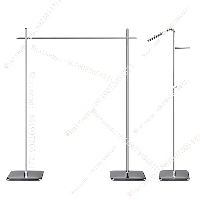 

Clothing store hangers Stainless steel floor display racks Coat racks Side hangers Women's commercial