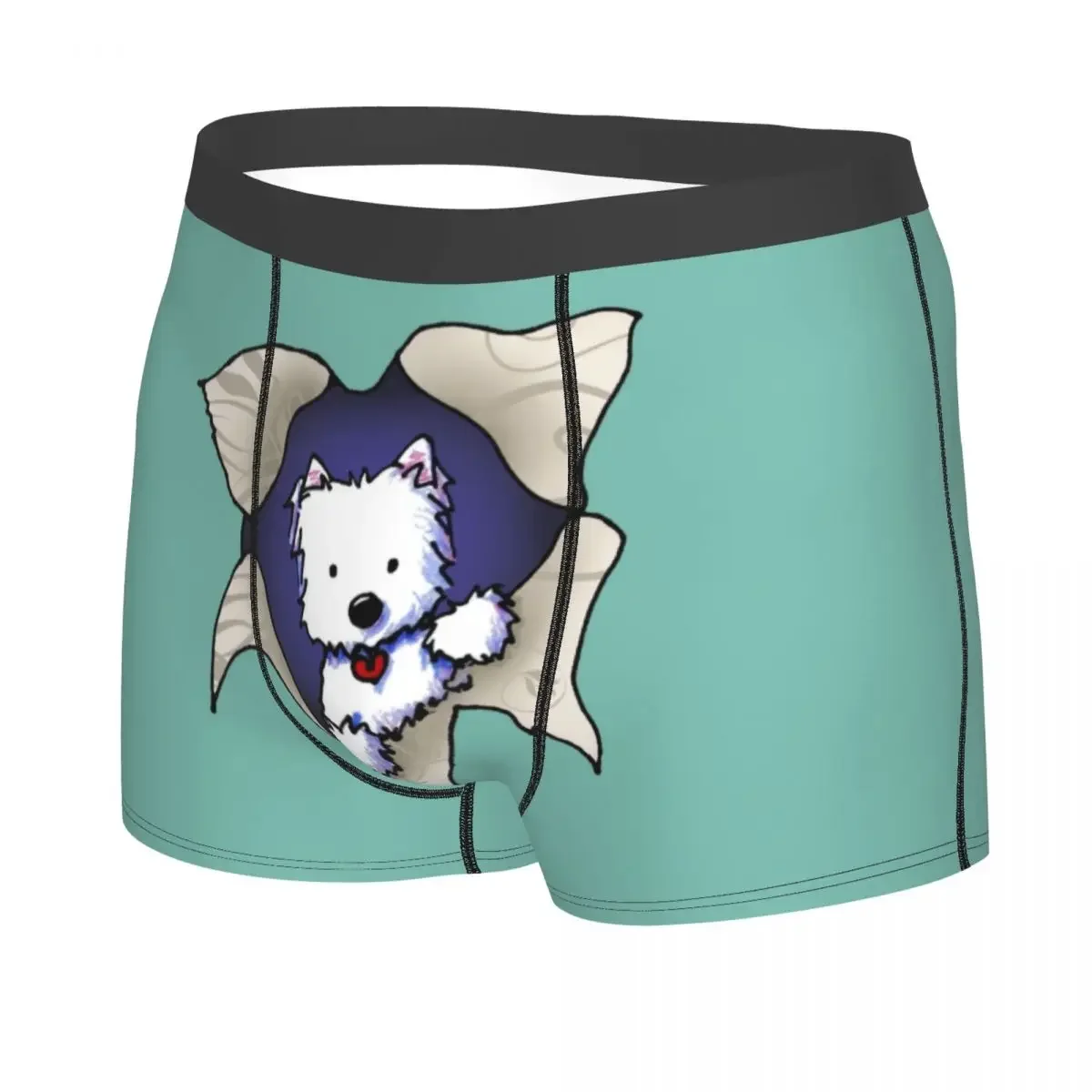 Cute Westie Dog Boxer Shorts For Homme 3D Print West Highland White Terrier Underwear Panties Briefs Breathable Underpants