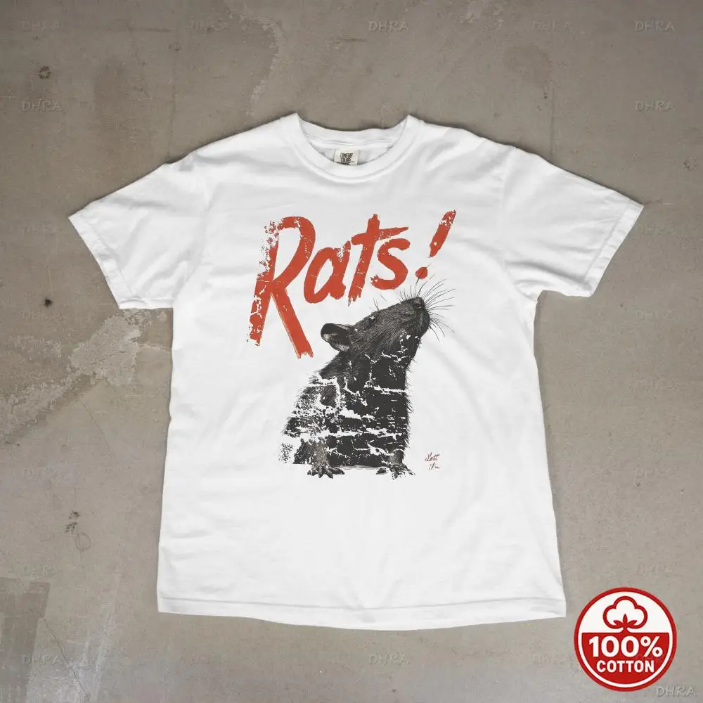 Funny Rodent Exclamation T-Shirt Unisex Screen Print Style Graphic Tee