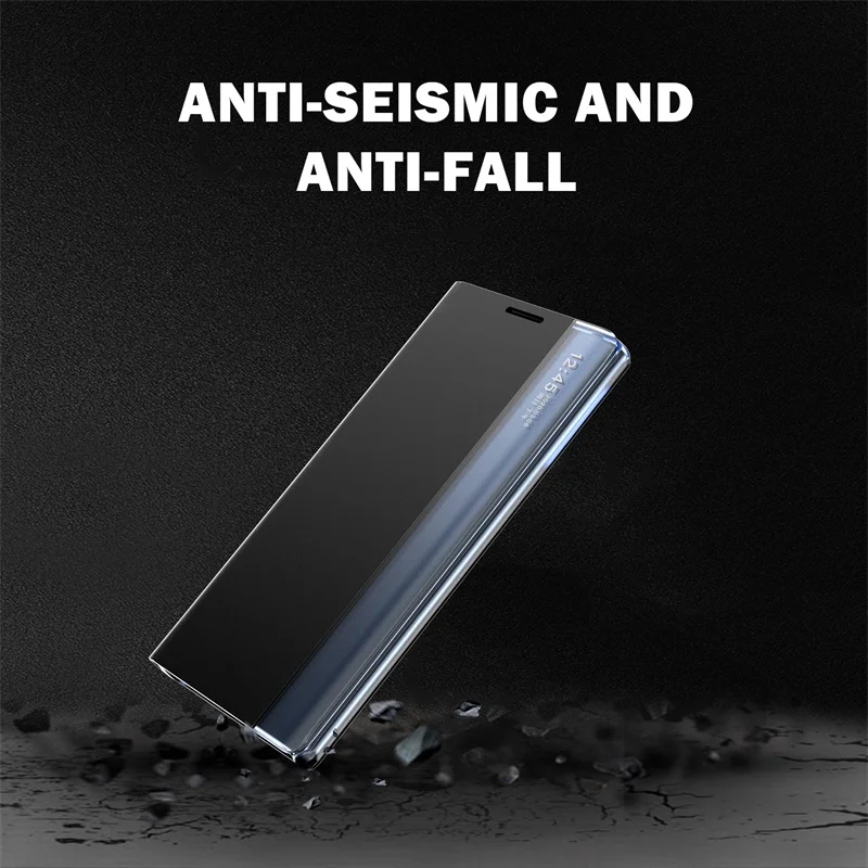 For Samsung Galaxy S25 S24 S23 S22 A15 Ultra Plus FE Smart Side Window Sleep Phone Case Magnetic Flip Cover