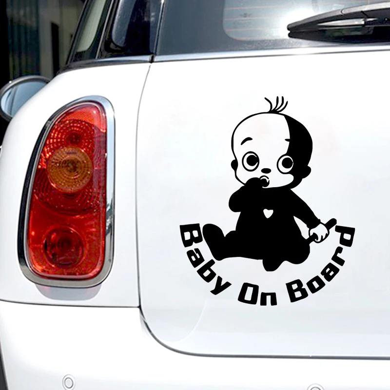 41981# 14x17cm Lovely Little Child BABY ON BOARD Car Sticker Vinyl Decal Waterproof Auto Decors for Bumper Rear Window
