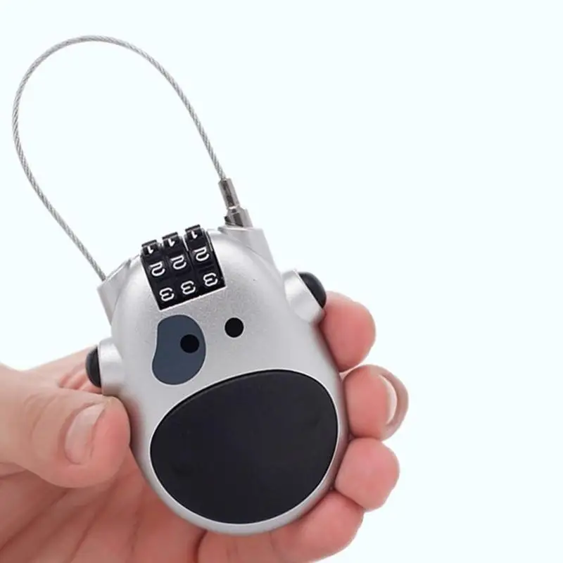

652F Anti Thefts Weatherproofed 4 Figure Combination Lock Regulable Steel Cable Lock