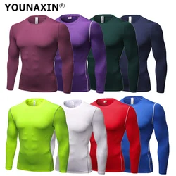 Men's Long Sleeve Tops Tight T-Shirt Training Gym Sports Yoga Fitness Cycling Boy Running Sportswear Quick Dry S M L XL 2XL 3XL
