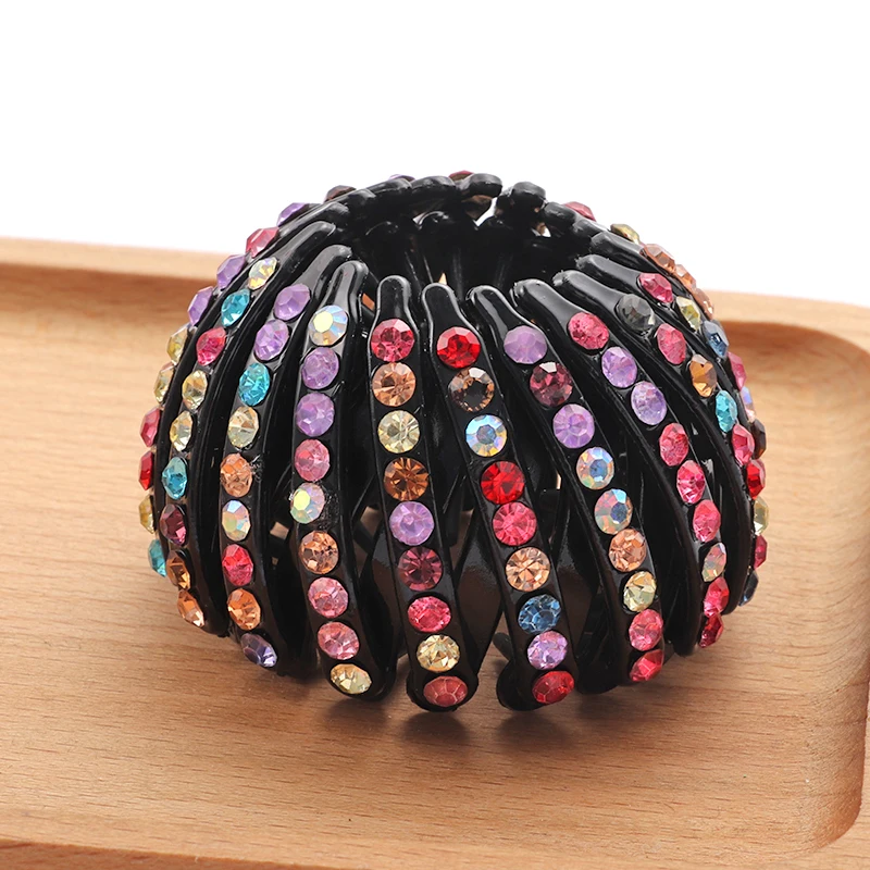 New Women Rhinestone Fashion Hair Claw Girl High Ponytail Clip Fixed Buckle Claw Clip Advanced Sense Hair accessories Headwear