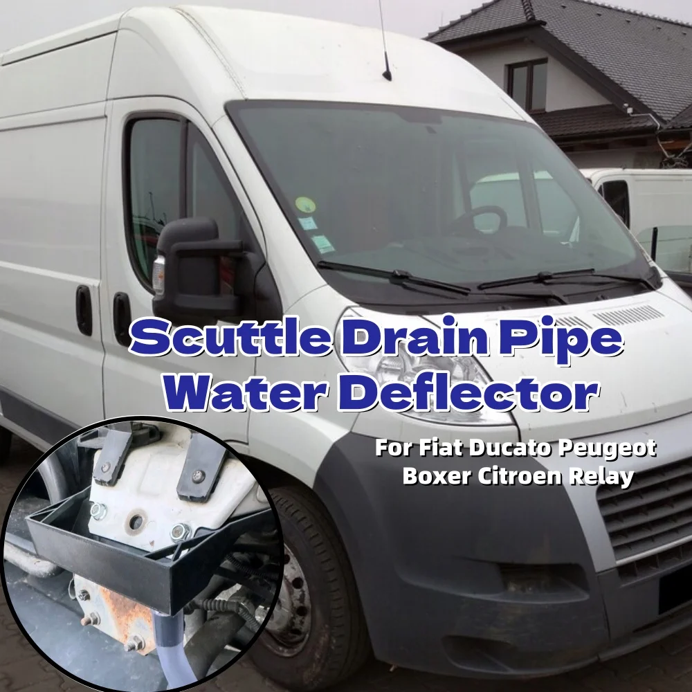 1358757080Campervan Scuttle Drain Pipe Water Deflector  External Drainage Protection For Fiat Ducato Peugeot Boxer Citroen Relay