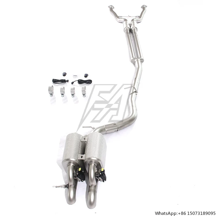 For  750Li E66 4.8 2006 Exhaust System Middle Section Rear Section Electronic Exhaust Valve Muffler Cat Back Exhaust Pipe