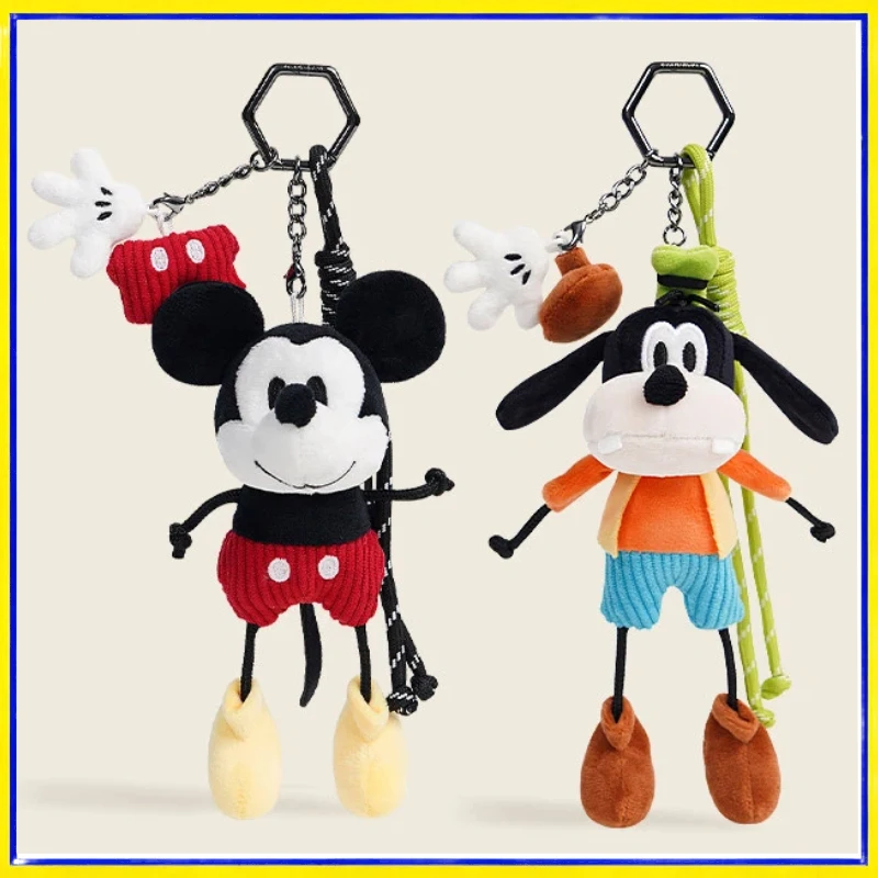

Honey Pot Mickey Mouse Goofy Plush Keychain Bag Charm Stuffed Doll Gift for Kids Fans Car Home Decor Cute Cartoon Toy Souvenir
