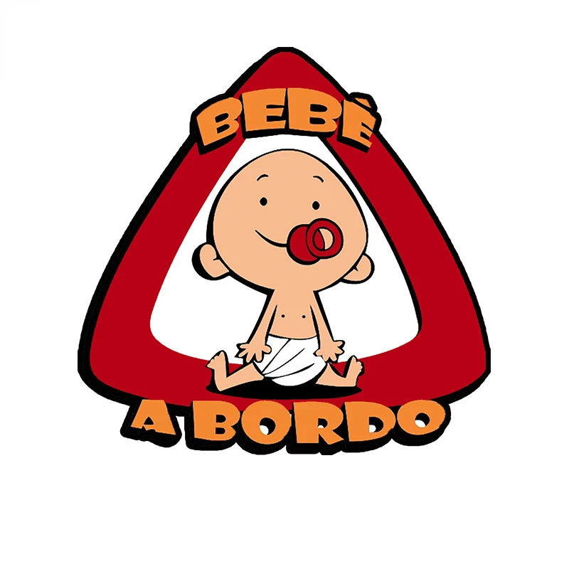 V1669# Funny Spanish Car Color Baby Car Decal for passenger cars, window waterproof sunscreen sticker