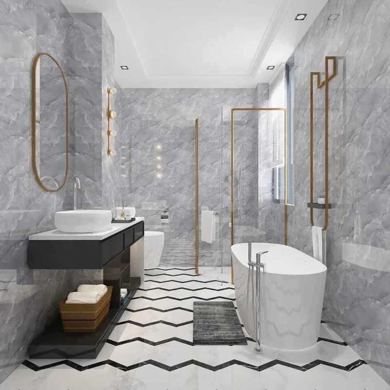 30*30 سنتيمتر تقليد بلاط ثلاثية الأبعاد الرخام المطبخ مقاوم للماء ذاتية اللصق الجدار ملصق جدار ديكور الحمام الرطوبة واقية خلفية