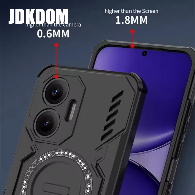 JDKDOM حافظة هاتف مغناطيسية مقاومة للصدمات لتبديد الحرارة لهاتف Xiaomi POCO X6 X7 F6 F7 Pro لهاتف Xiaomi POCO F7 Ultra C75 4G