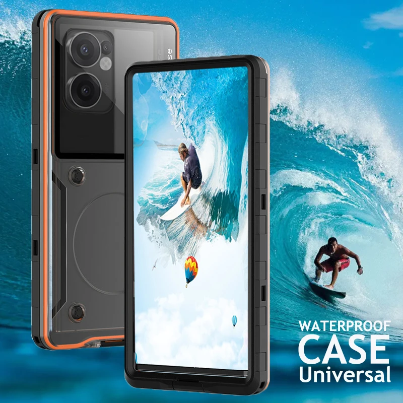Universal Waterproof Case For Oppo Reno 16 15 14 Pro 13 Fs 12 F 11 A 10 9 8 Pro 15fs 12f 11f 8t 11a 12fs 13fs 14f 15f Seal Funda