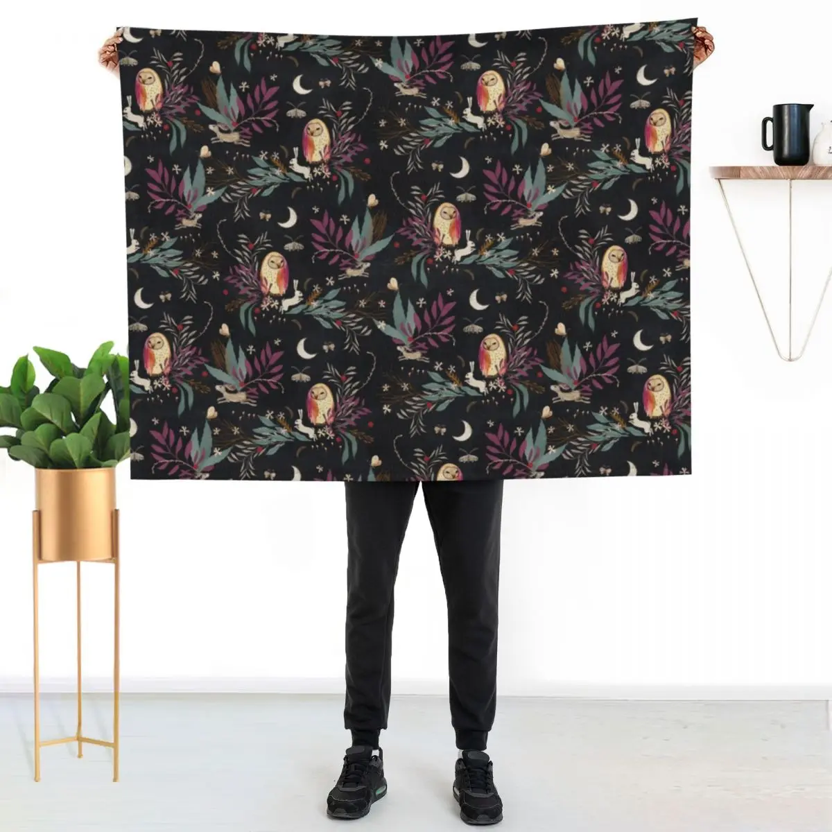 

In the night garden Throw Blanket Travel Size Cozy Blanket for Plane Train