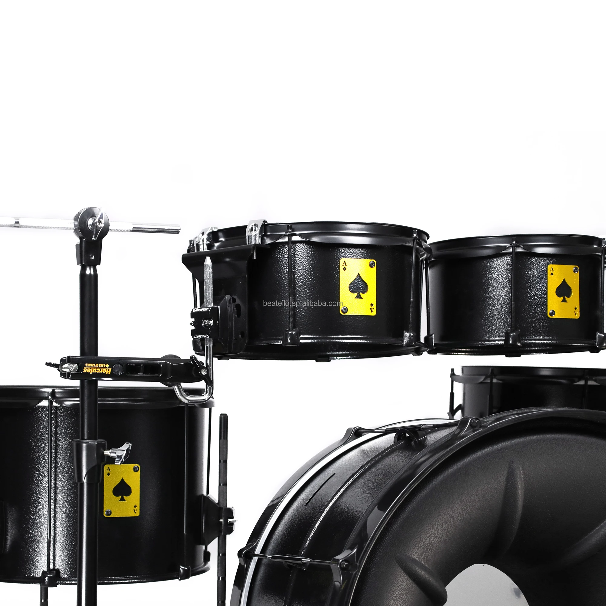 Metal Power 22 Inch 5 Piece Full Size Professional Percussion Instrument Drum Set Drum Kit for Stage Performance
