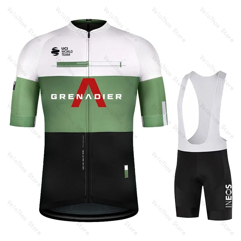 

Summer Cycling Set Short sleeve Jersey and Bib Shorts Pro Race Bicycle Clothing Suit MTB Ropa Maillot BreathableIneos Grenadier
