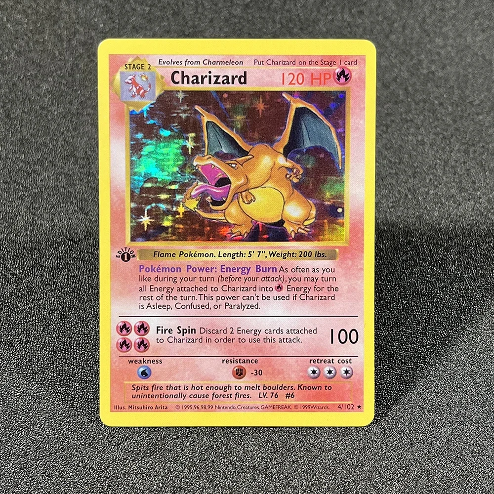 Pokémon Proxy Cards Classic 1996 1st Edition Base-Set Venusaur Charizard Mewtwo Gyarados Blastoise Customized Cards Collection