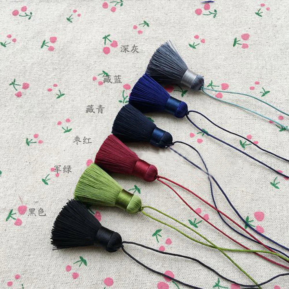 2/5/10/20pcs 5cm Silk Tassel Fringe DIY Craft Tassels Fringe Trim Curtains  DIY Jewelry Wedding Home Decor tassels for crafts