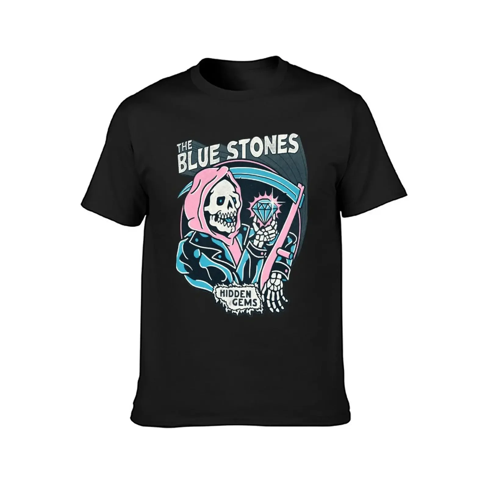 The blue stones - Hidden Gems - logo T-Shirt customizeds man clothes Aesthetic clothing summer tops outfits for men