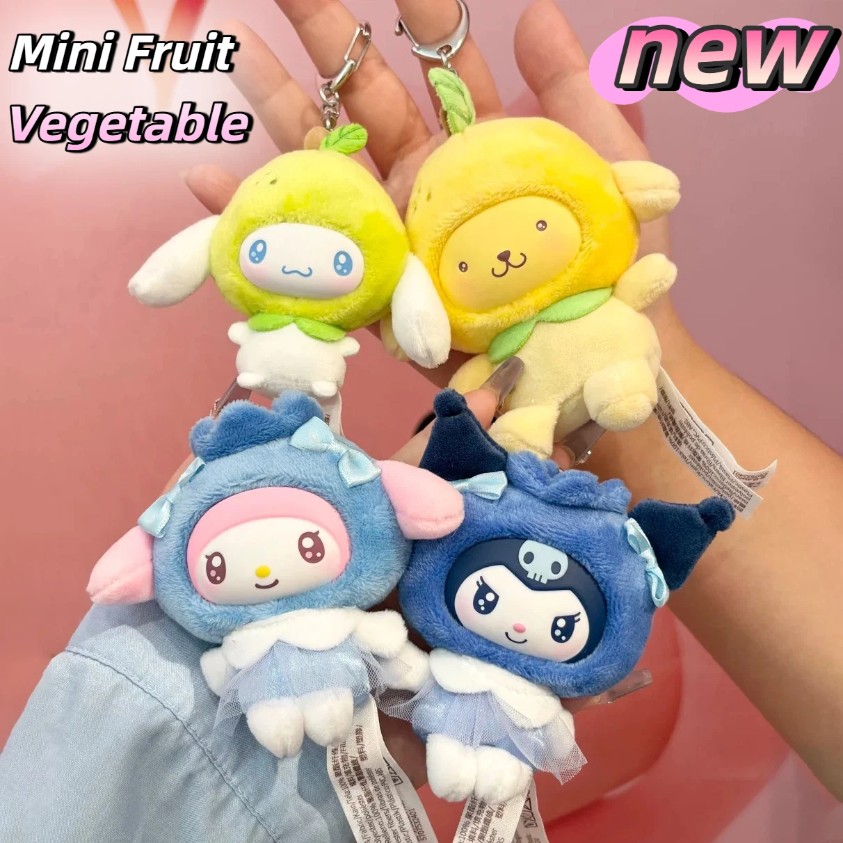 

Подлинная новинка Kuromi Hello Kitty, мини-фрукты, овощи, виниловая слепая коробка, игрушки, милая сумка, подвеска, фигурка, куклы, подарок на день рождения для девочки