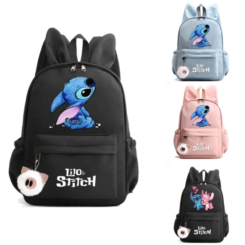 MINISO Disney Lilo Stitch plecak dla dziewczynki chłopiec piórnik dla dzieci prezenty dla dzieci Kawaii Cartoon tornister Mochila