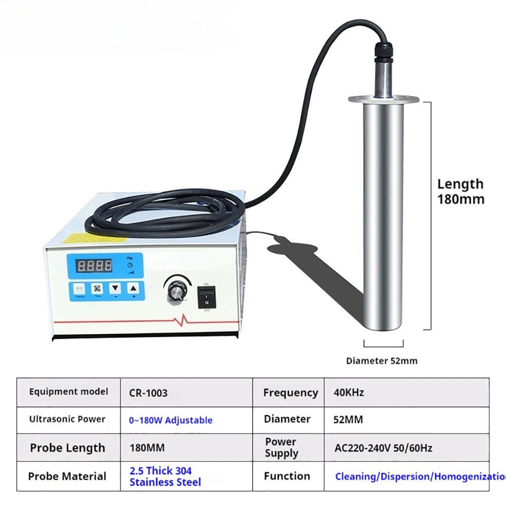 Laboratory Ultrasonic Extraction Instrument Emulsifying Rod Input Type Ultrasonic Vibrating Rod Cleaning Dispersing