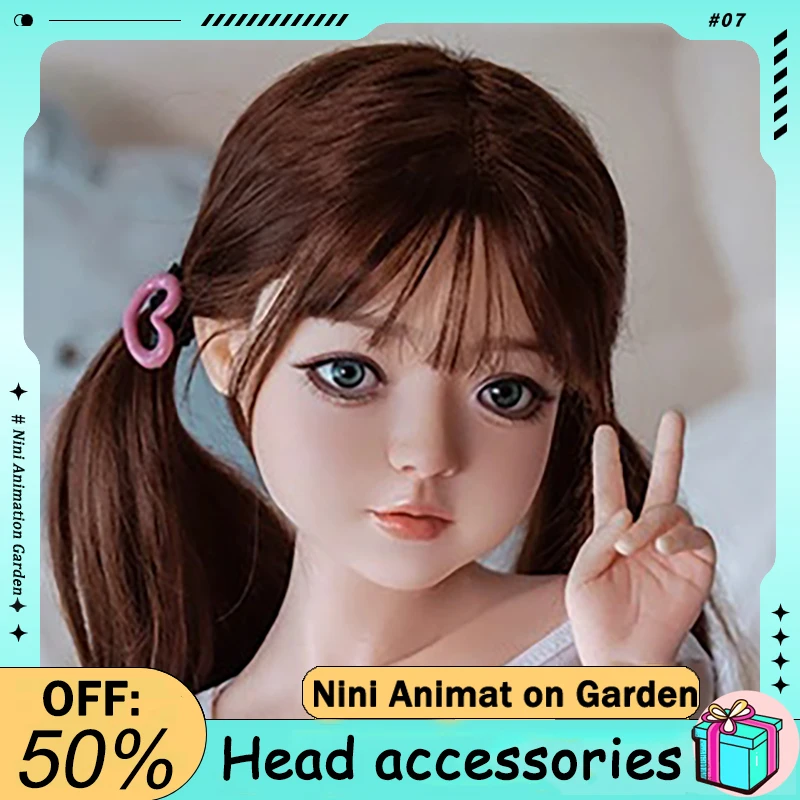 

BJD doll head accessory model/black wig/transplanted hair/1:1 platinum silicone material/replaceable model head