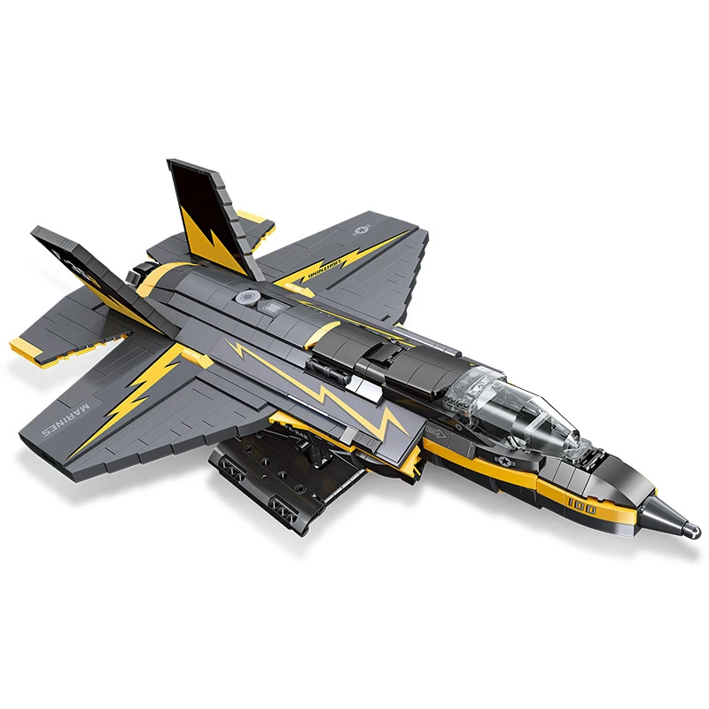 

Американский современный военный JSF автомобиль F35B Lightning II Joint Strike Fighter Строительный блок WW2 Строительный кирпич Игрушка для мальчиков