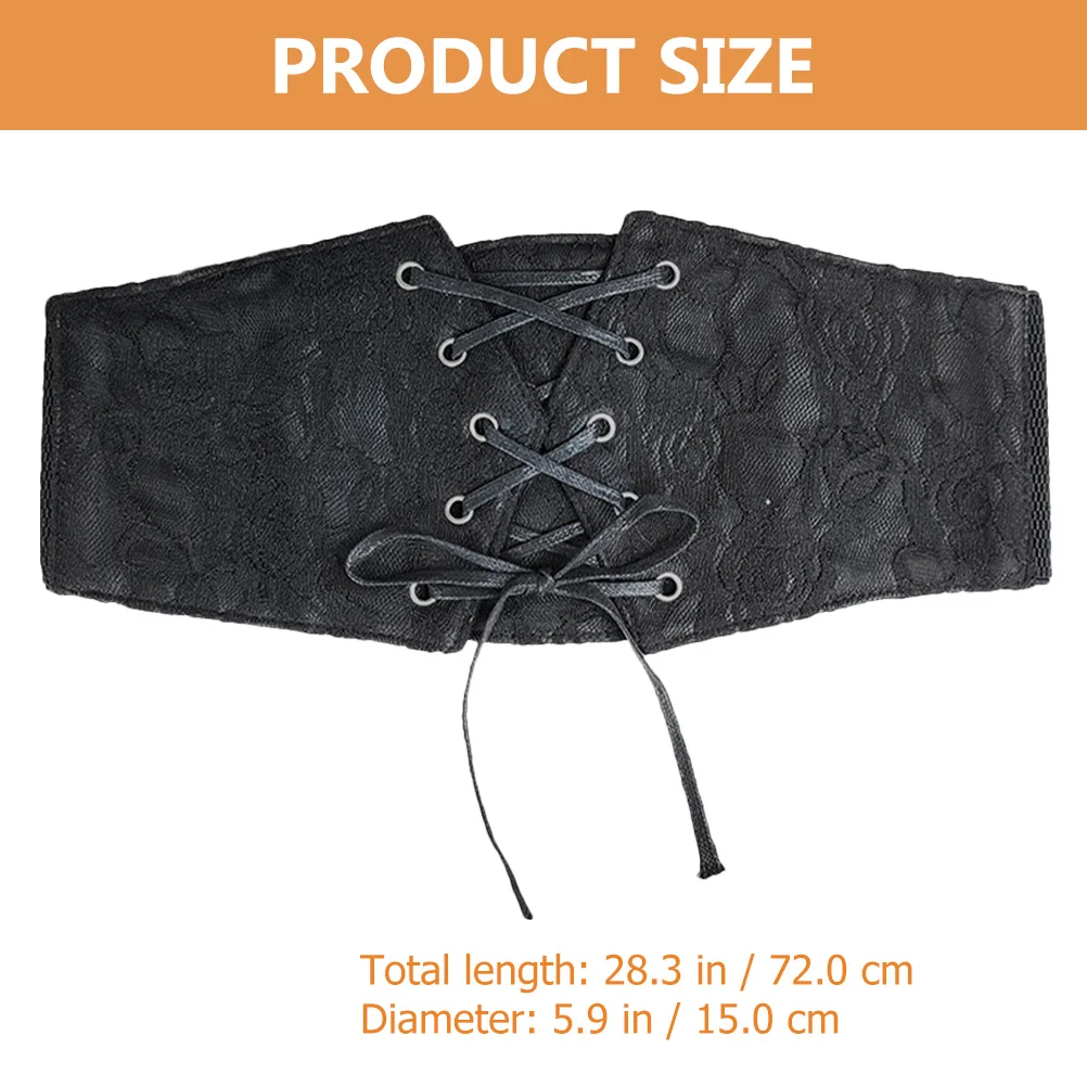 حزام مشد واسع الخصر قابل للتعديل من البولي يوريثان للنساء، حزام برباط على طراز Waspie لحفلات الزفاف والارتداء اليومي #3
