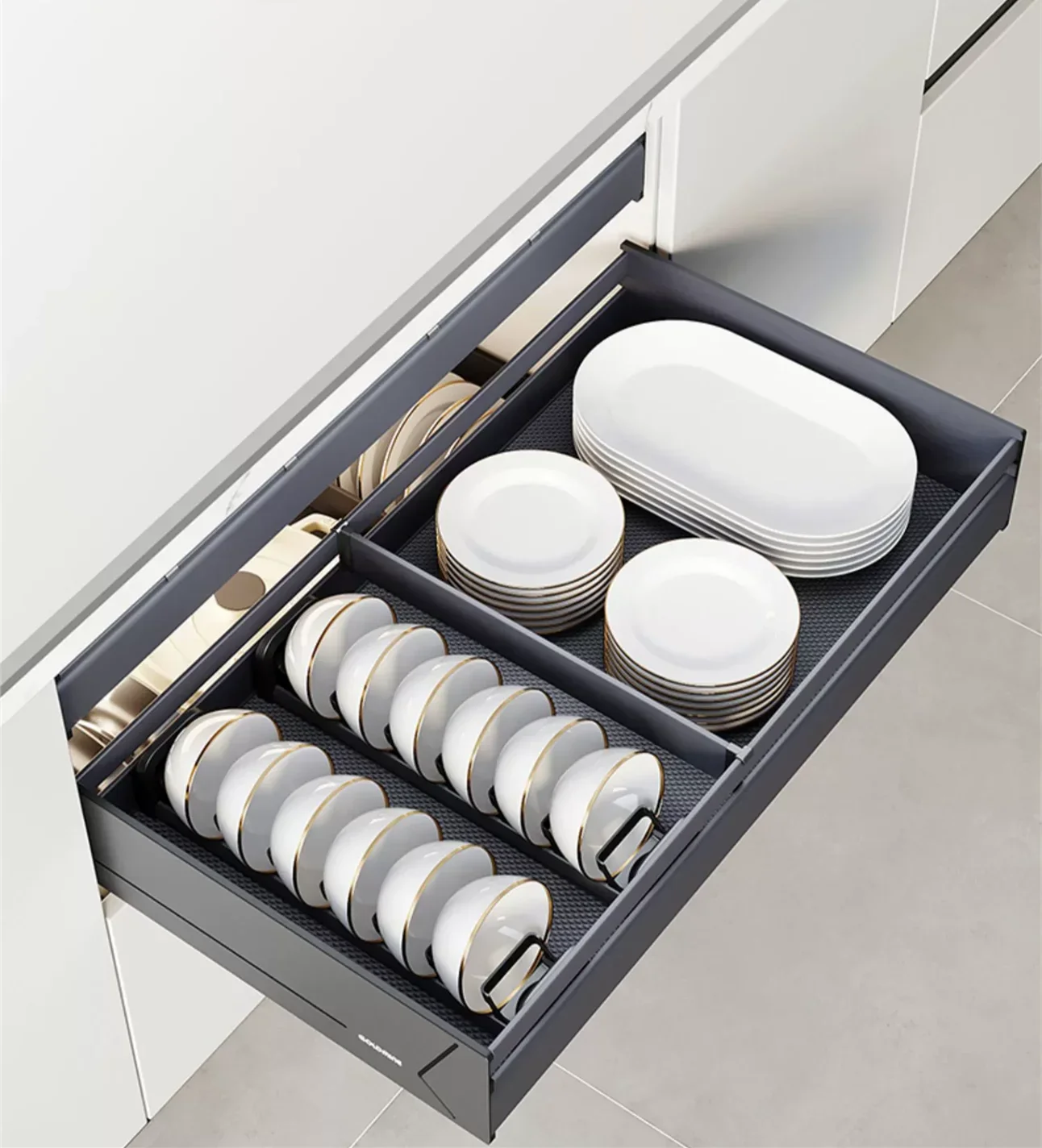 high end cookware pullout baskets 2-drawers slide out bowls organizers for cabinet pullout cabinet organizers